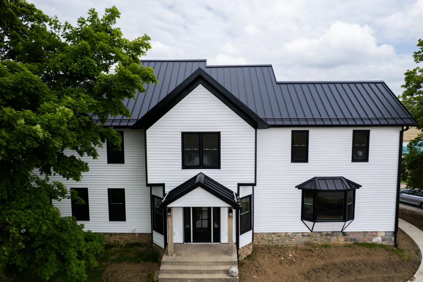 Trim and flashing detail on a Stones Crossing siding job